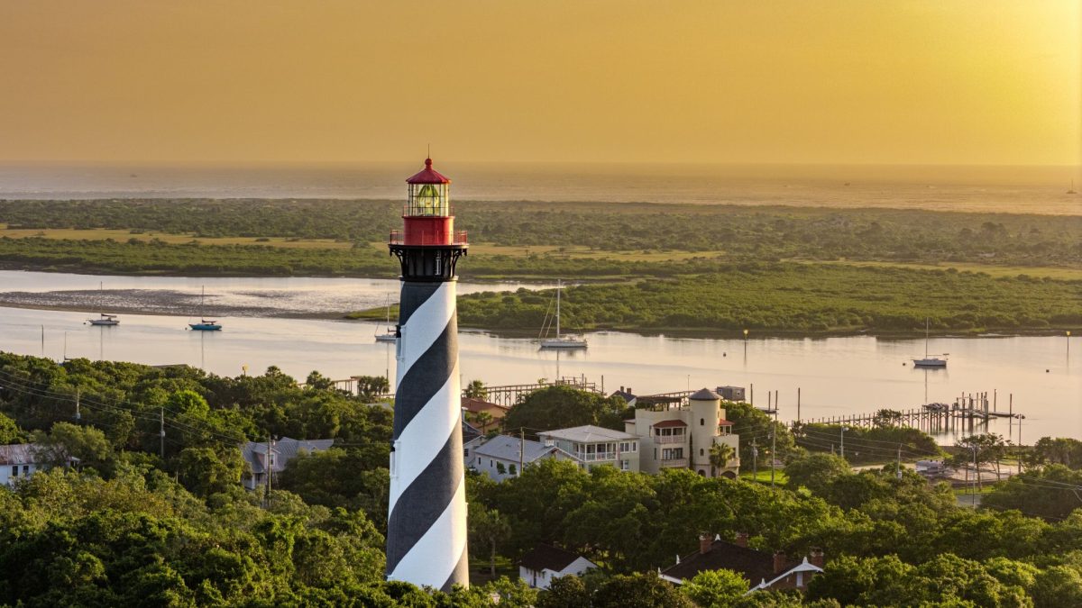 st. augustine lighthouse at sunrise
